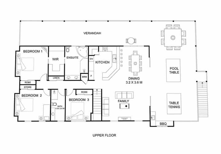 Modern 6 Bedroom Family Home Houses