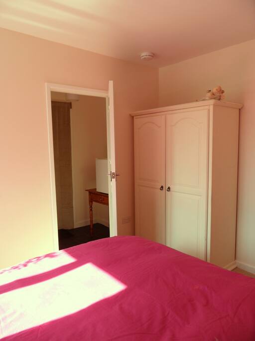 View from bedroom to lobby