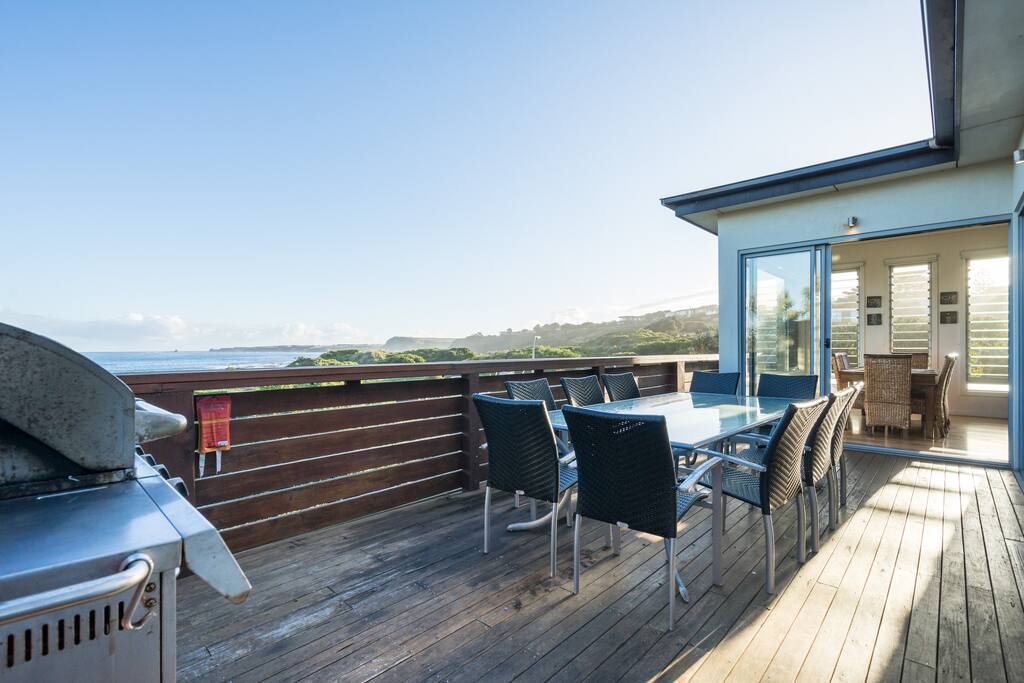 Views from the top deck. Out door table seats 10 plus more deck chairs available if needed