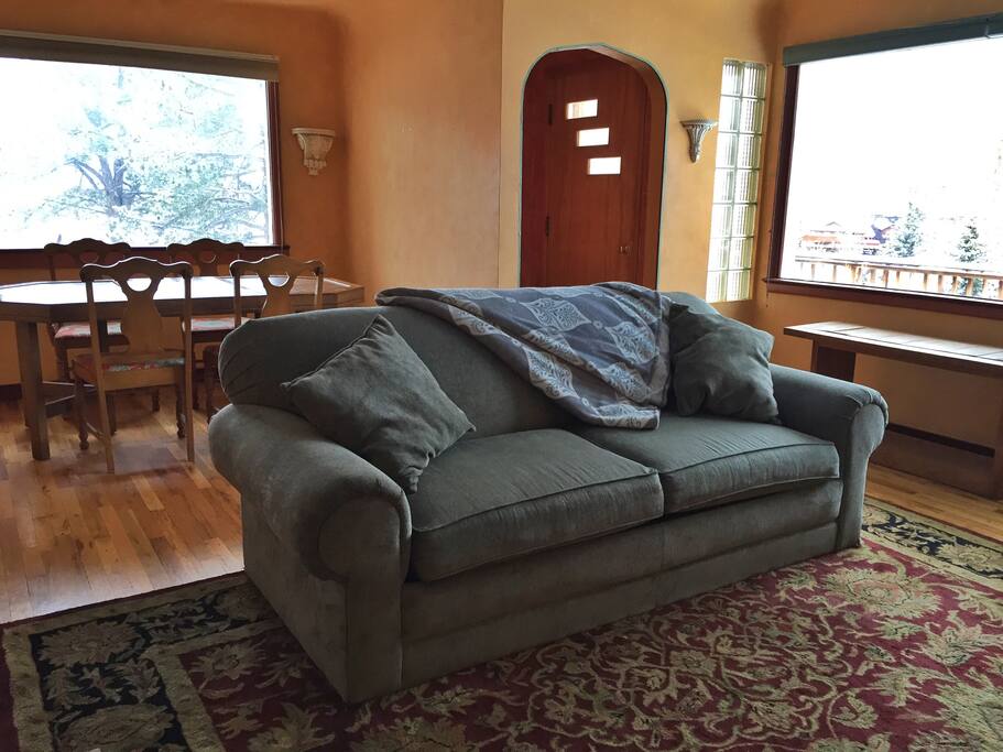 Plenty of great views and natural light pour into the living area.