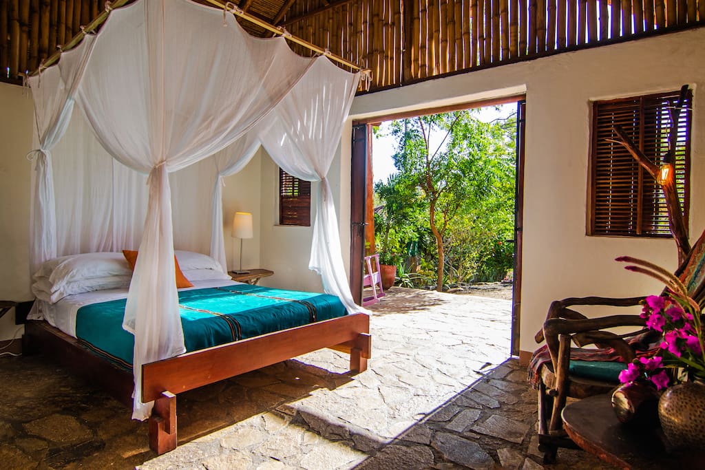 Bungalow #1 has one queen bed.
Additional beds are available upon request for an additional fee per person.
