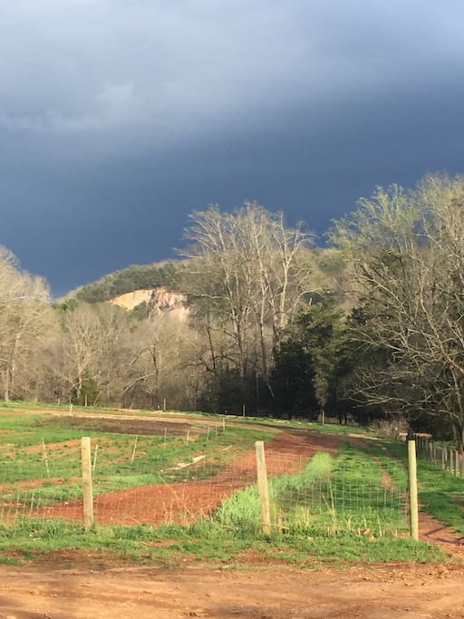 Farm view of Occaneechi Mountain State Park