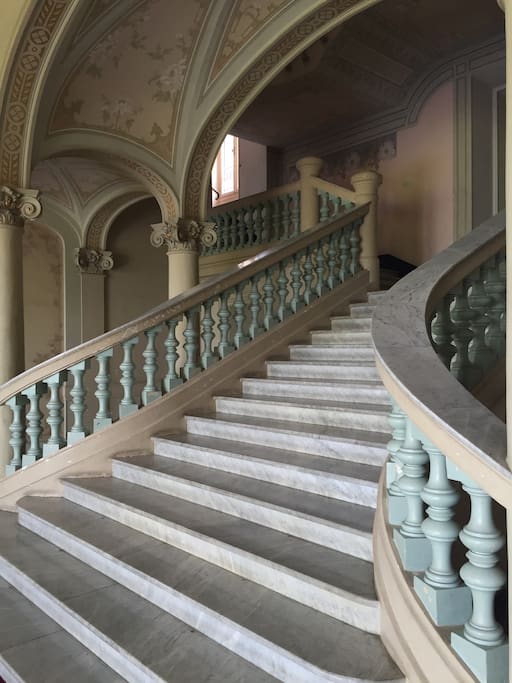 Riviera Palace Main stair leading to apartment front door