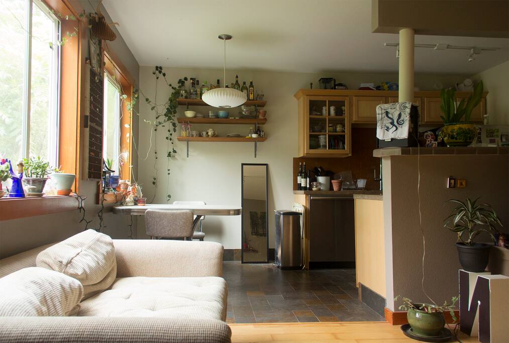 Living Room/Dining Room: comfy and cozy with tons of natural light.