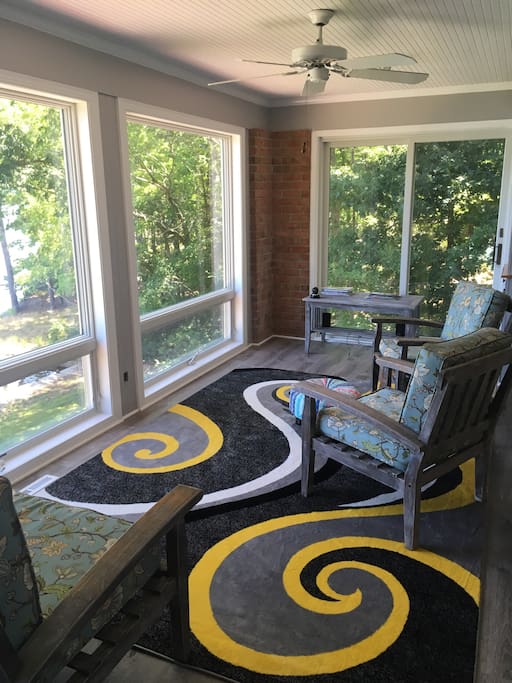 Sunroom with gorgeous water views!