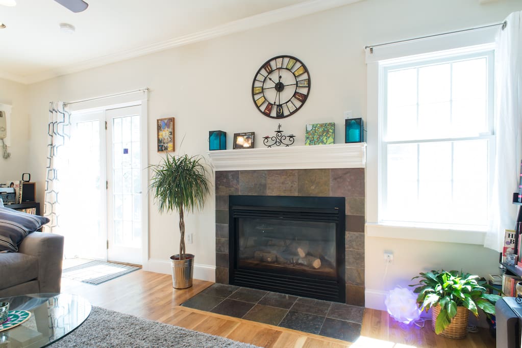 There is a gas fireplace in the living room for the winter months!