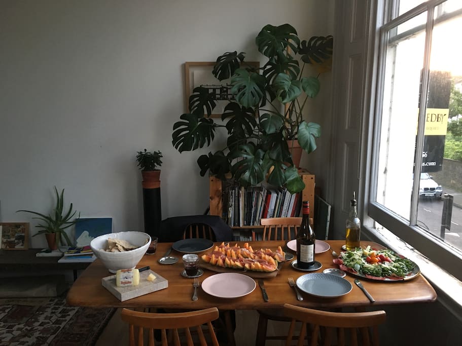 The dining corner in the living-room