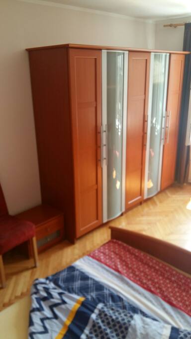 Lockers in bedroom