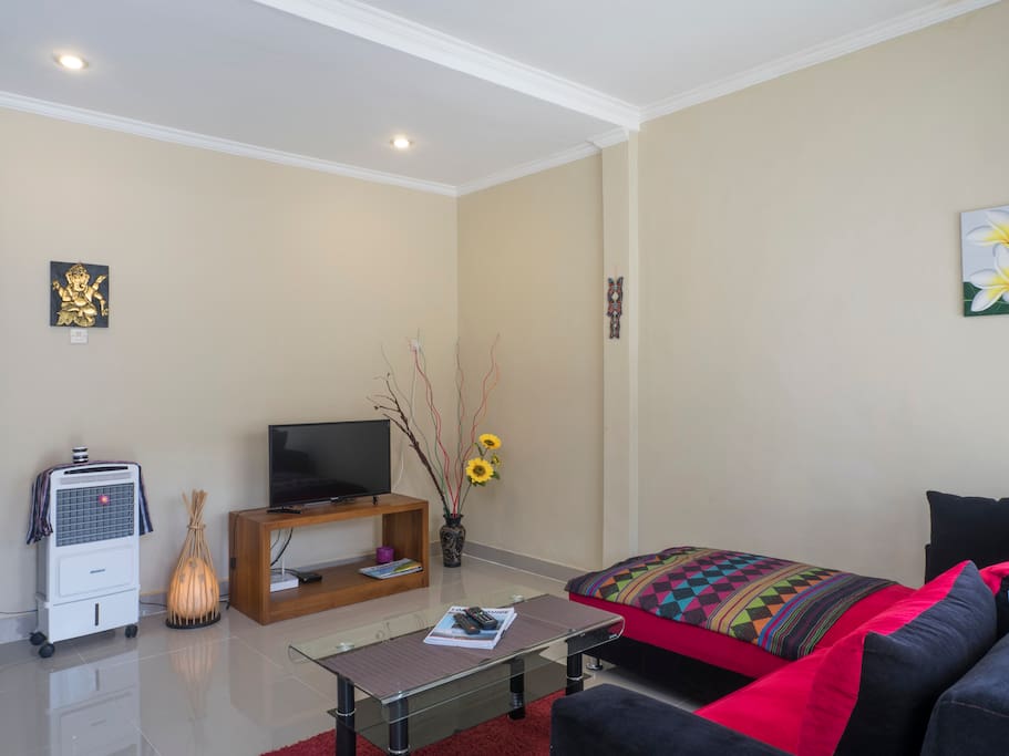 Digitial TV and highspeed WiFi and an Aircooler in the Living Room