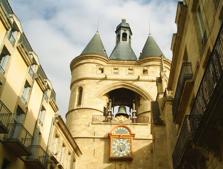 Bordeaux's "Big Bell" is very close to this apartment