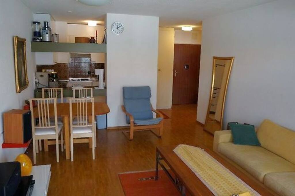 A nice living room and kitchen