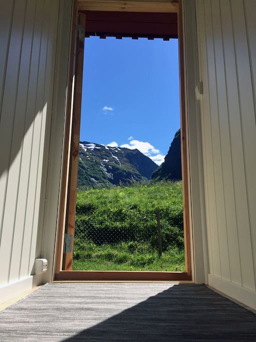 Undredal Valley outlook from the cabin.