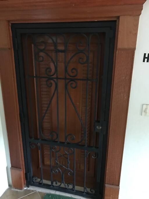 Security door both for the main entry and back door. Screens on all windows to keeps bugs or mosquitoes out. You won't know how nice it is to have peace of mind knowing your place is mosquito free until you have problems with them.