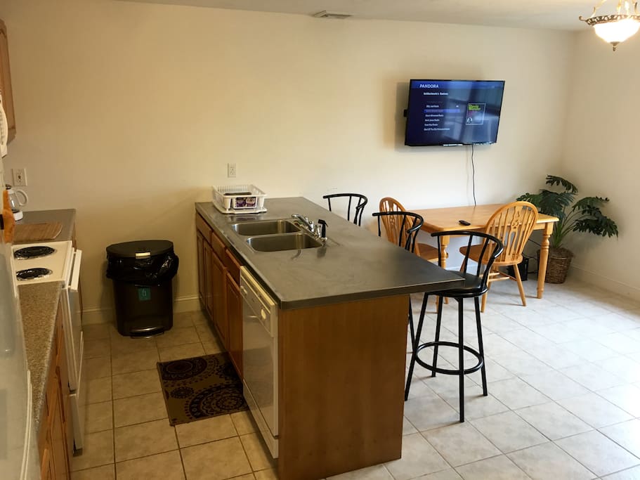 Open kitchen concept.