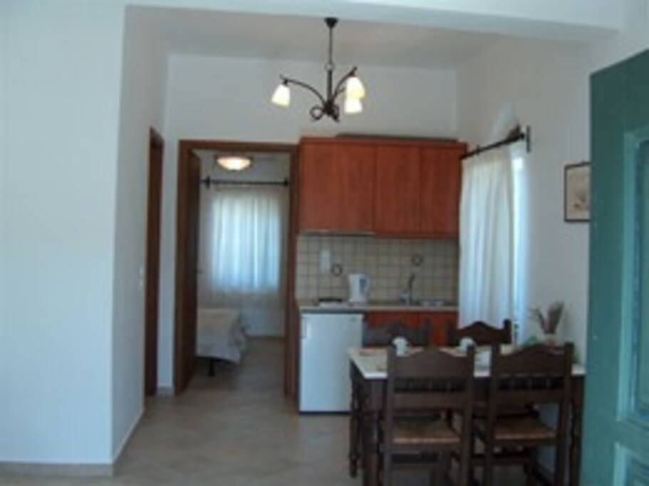 Kitchen - Living Room _ Deluxe Double Room Apartment