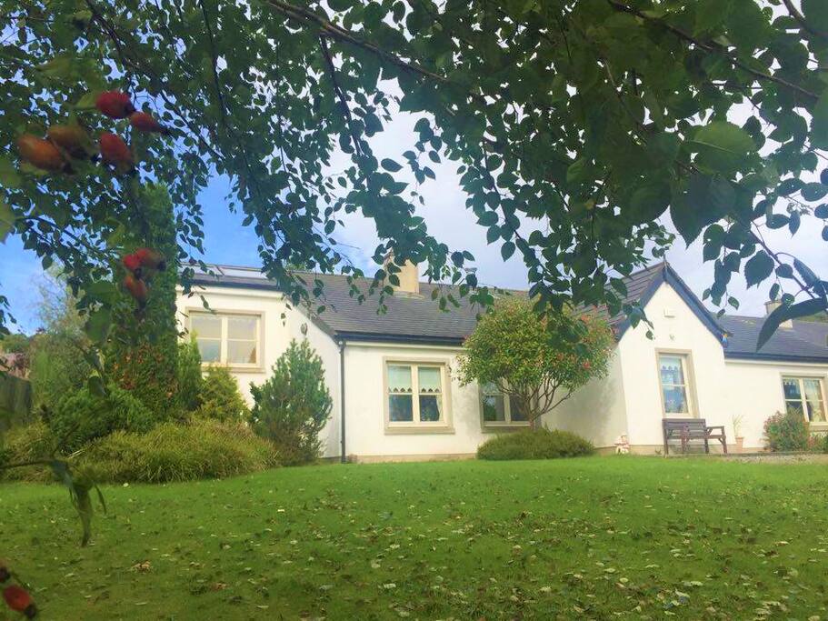 View at the house from the front garden.