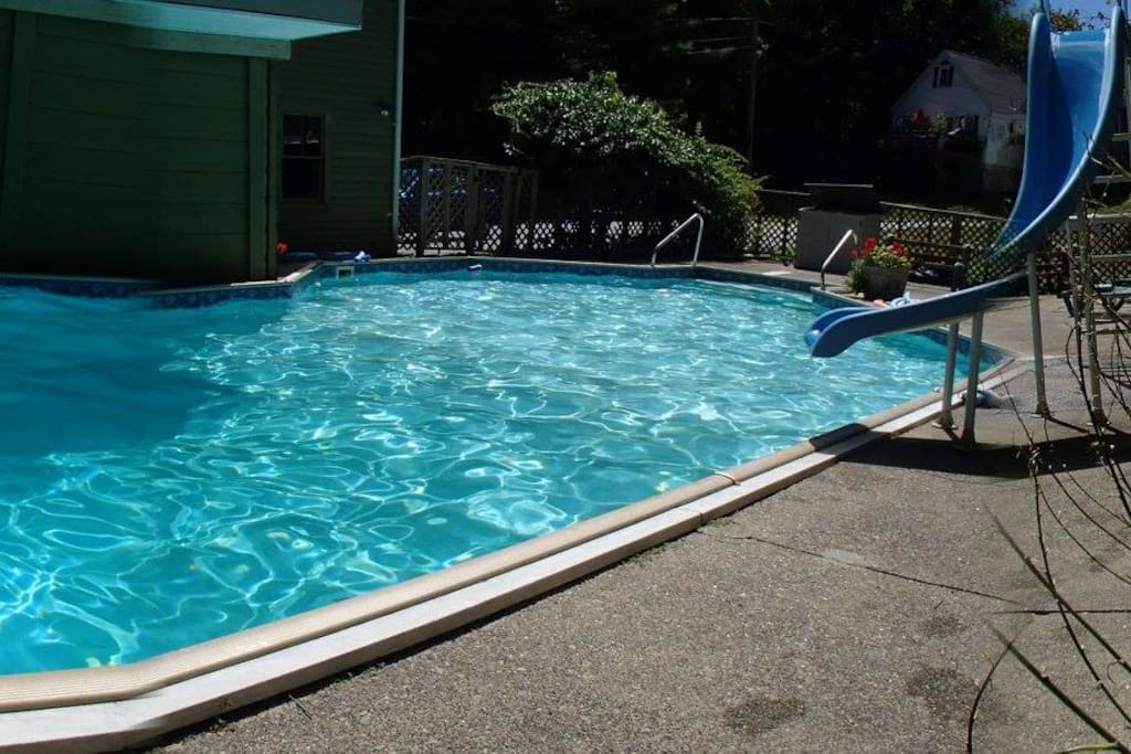 The pool is available during summer months.