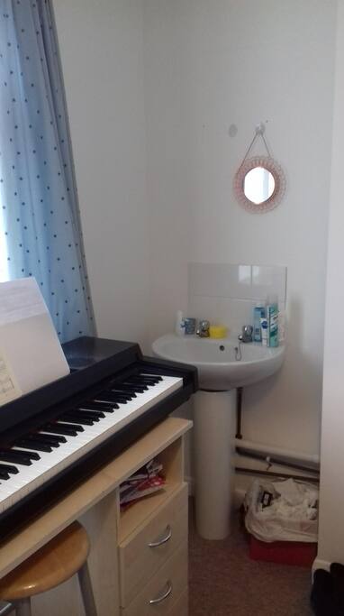 There is also a sink in the bedroom