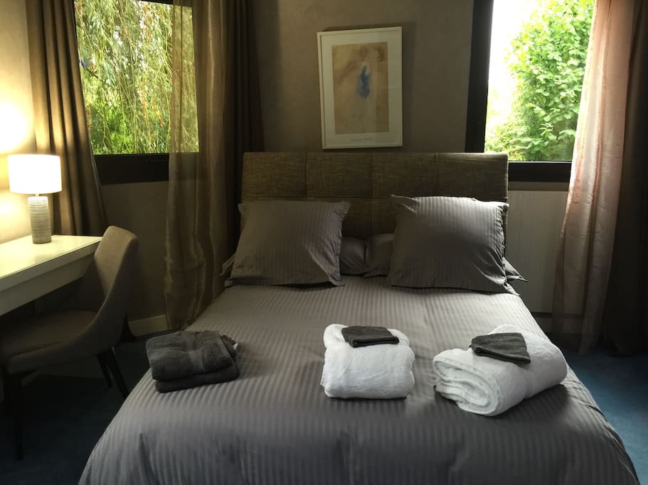 Chambre 1 avec salle de bains privée + télévision