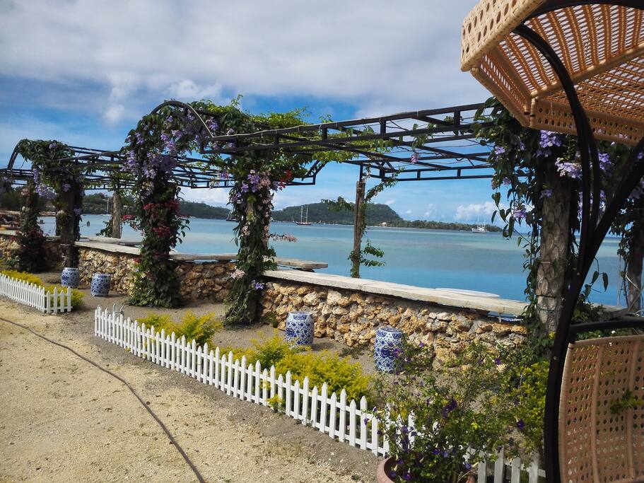 Garden at seafront