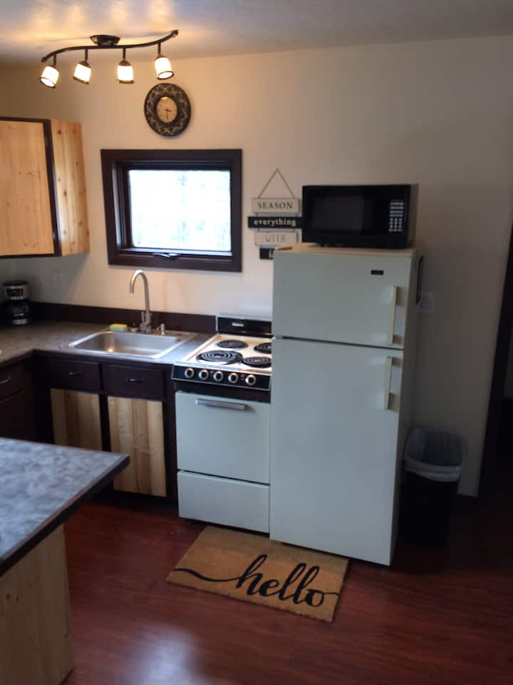 Quiet Cabin by Denali, Kitchen, Alaskan Outhouse