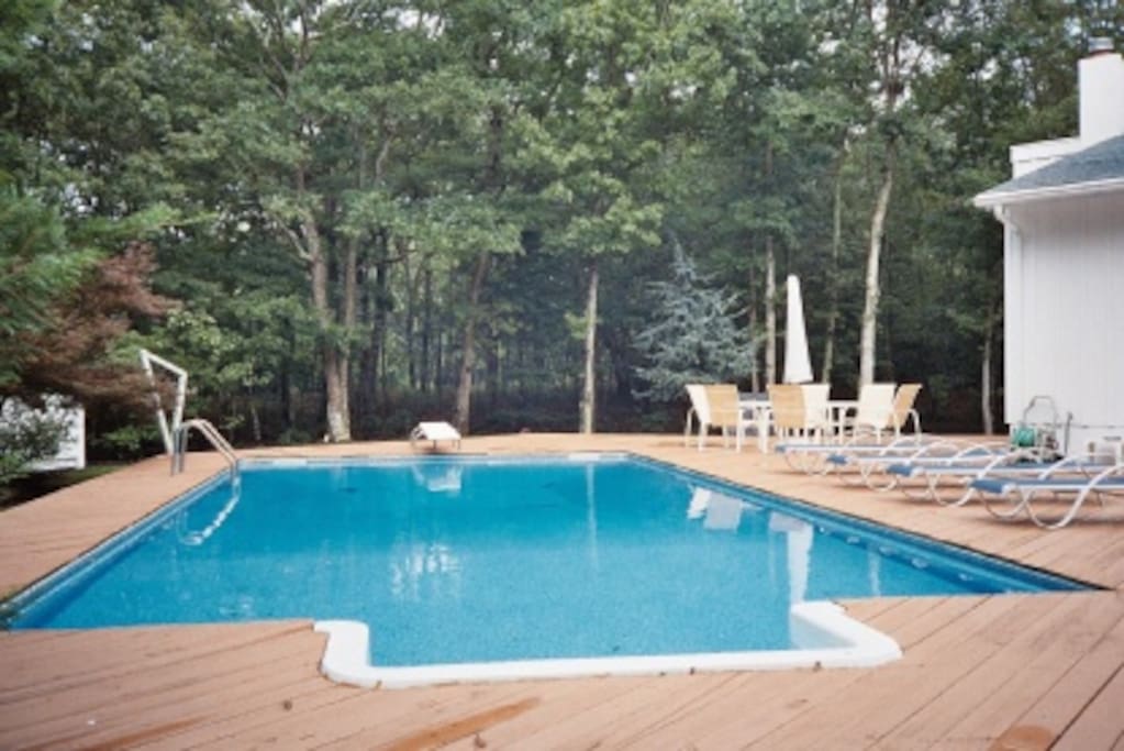 Heated pool and wraparound deck