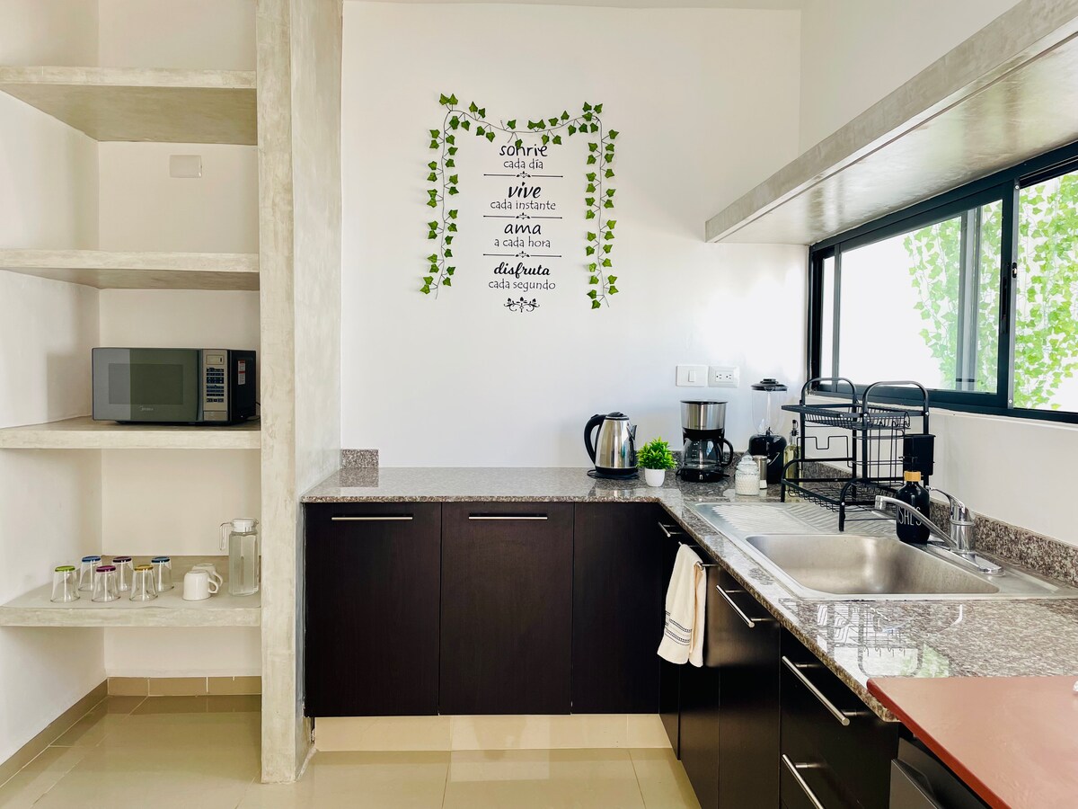 Airbnb con mejor rendimiento: Nice apartment with a garden en Fraccionamiento San Pedro Cholul