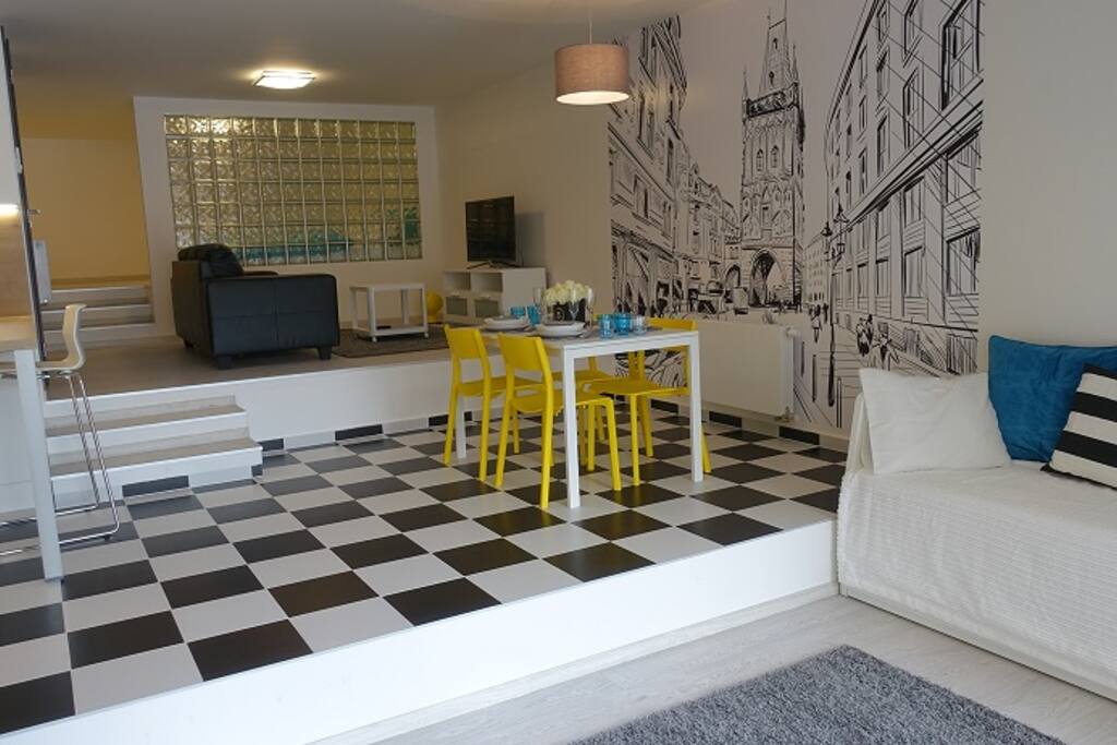 dining room + living room