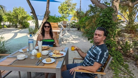A small boutique style sea front hotel in Maafushi