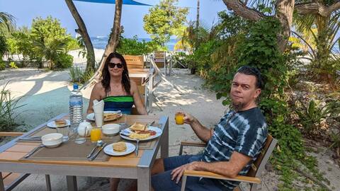 A small boutique style sea front hotel in Maafushi