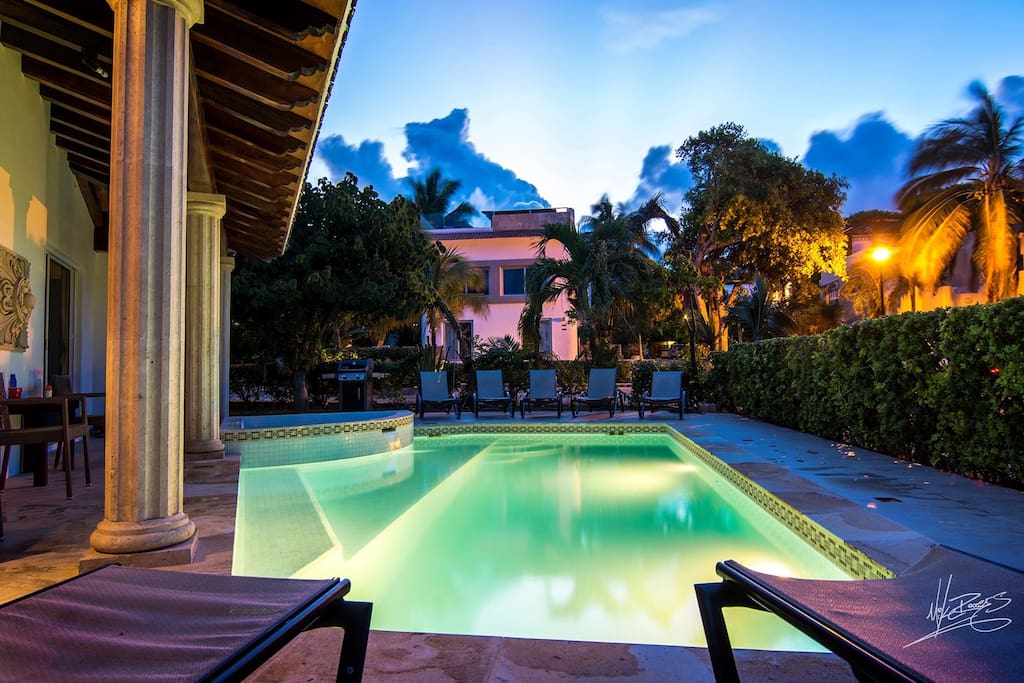 Pool just before dark
