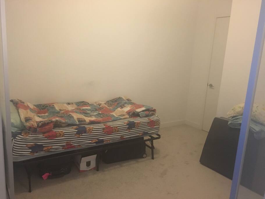 Bedroom and spare mattress
