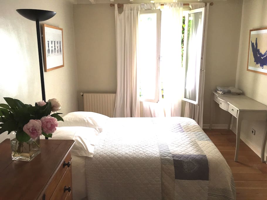 Facing east, the master bedroom is sunny in the morning