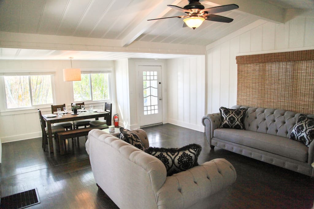 Dining area in living room