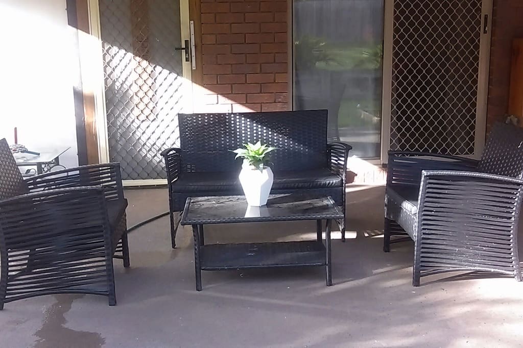 Enjoy your morning cuppa or evening drink on the back patio.