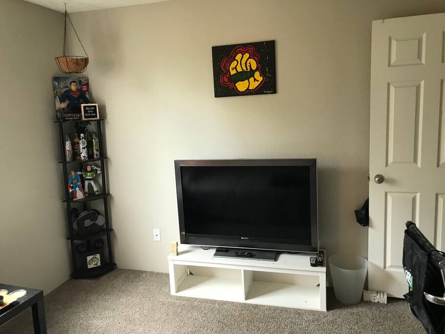 TV w/Roku + Netflix & Hulu for you to enjoy if you like to just sit back, relax (maybe smoke) and veg.