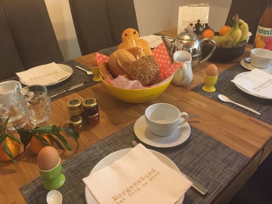 Perfekt: Zum Frühstück kann man es sich so richtig schön machen in unserer Küche