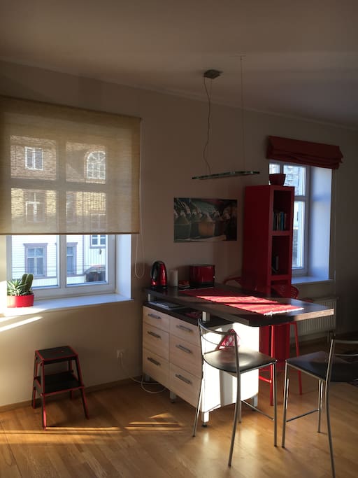 View to the kitchen table.