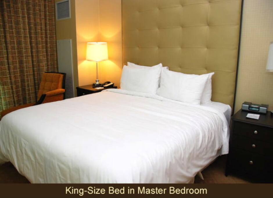 King bed in Master Bedroom
