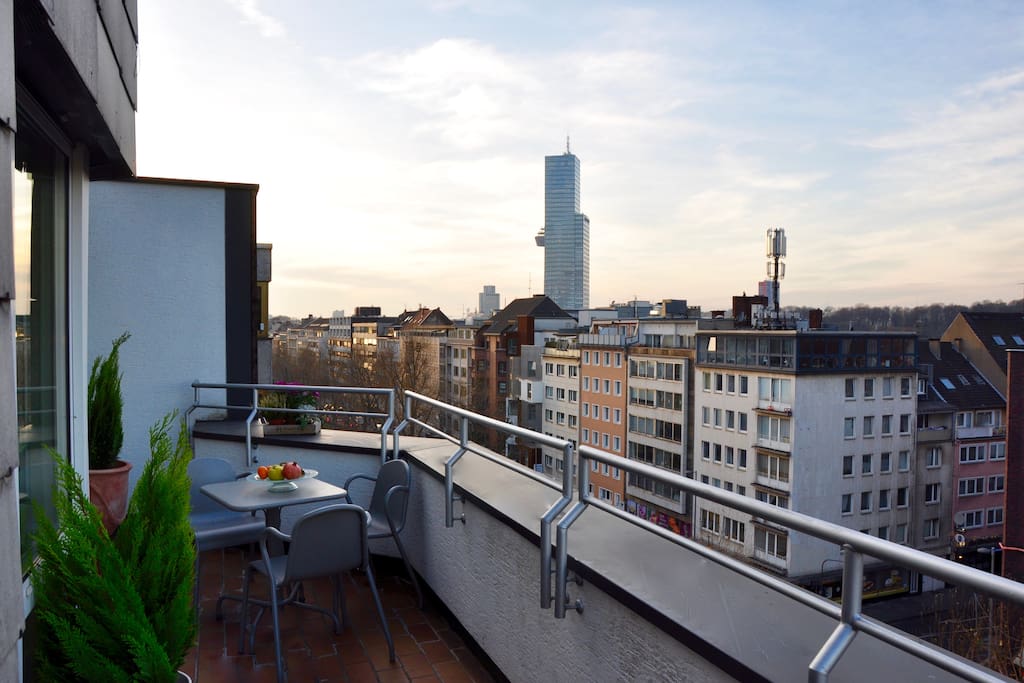 stunning view from roof terrace - atemberaubende Sicht von der Terrasse