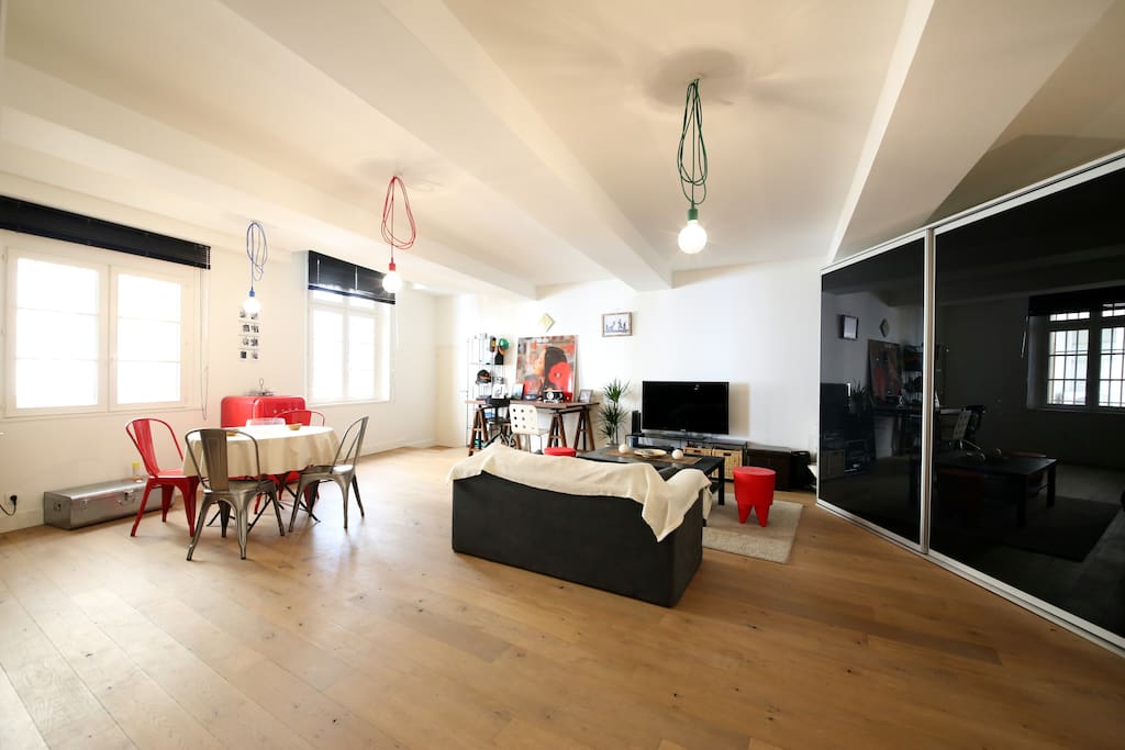 Loft design NYC, coin salon et repas