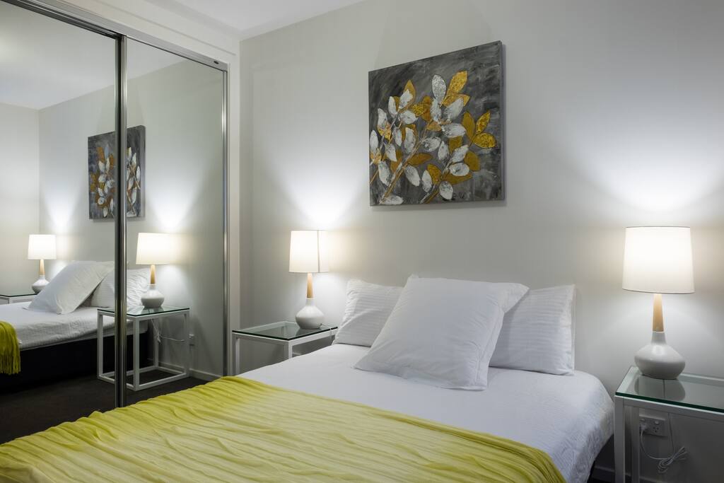 Bedroom 3- Full length mirrored robes, Double Bed, Two Bedside Tables.
