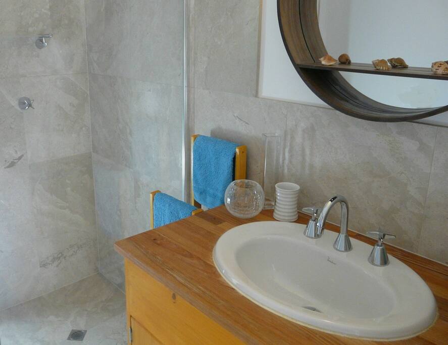 The Bathroom (incl. basin, shower, toilet, wardrobe).