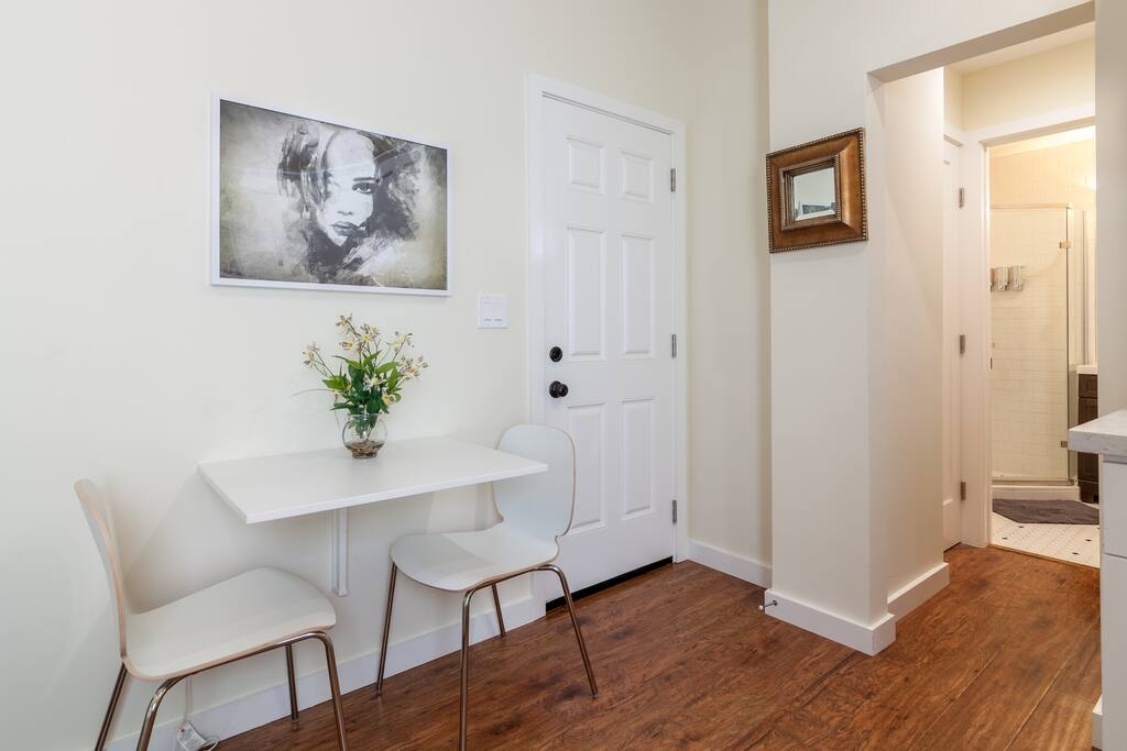 Fold down desk/dining table