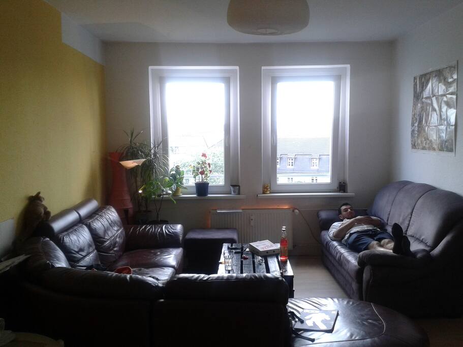 the living room (and a flatmate who didn't want to move)