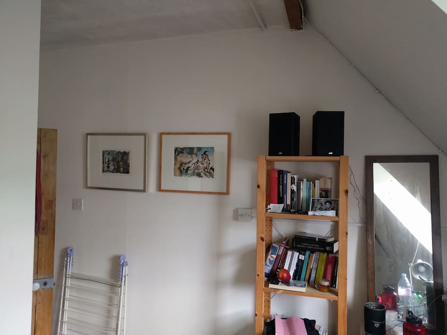 Your room with some drawings, books etc.