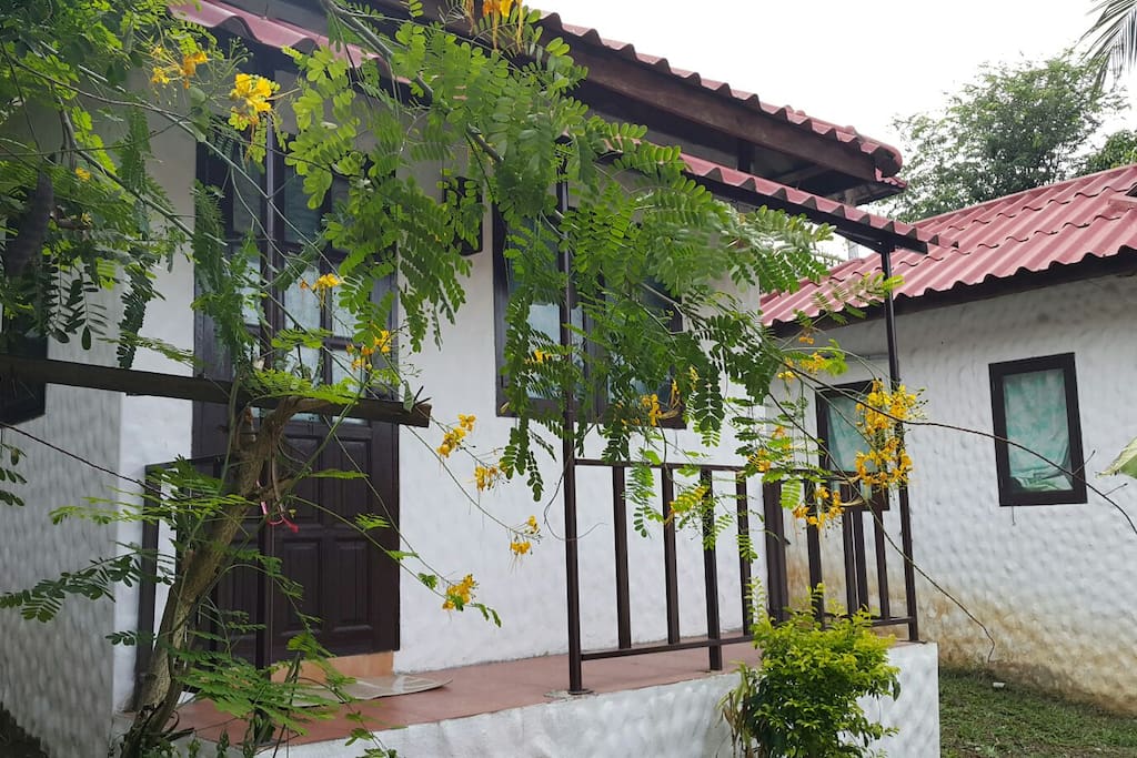 Outside your bungalow