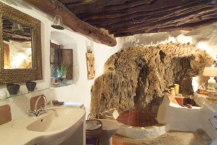 stylish cliffside cave home; cotignac, provence-alpes-côte d'azur