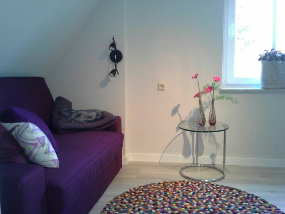Wohnzimmer mit Schlafcouch