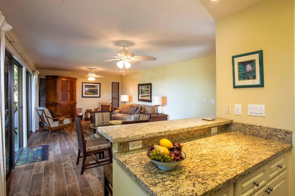 Looking into living room from kitchen